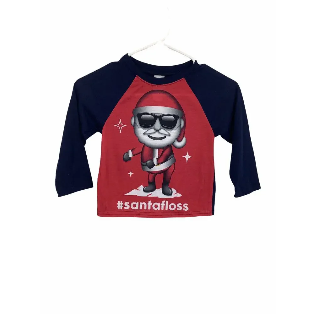 The Children's Place Santa Clause Floss Holiday Christmas T-Shirt Size XS/4